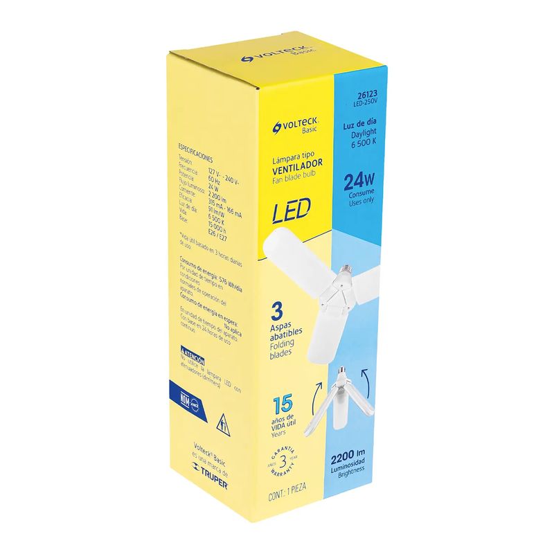 LUZ DESING, Ventilador De Techo Verona Natural Portafoco Apto E27 Rattan