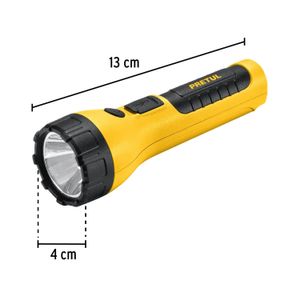 Linterna plástica recargable de LED, 120 lúmenes - PRETUL