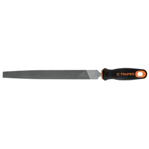 Lima plana bastarda 10" con mango doble inyección - TRUPER