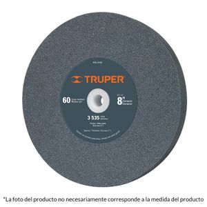 Rueda abrasiva p/esmeril 10X1 1/4", óxido aluminio, grano 60 - TRUPER