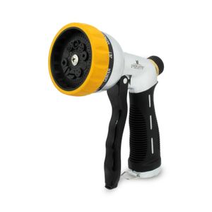 Pistola pulverizadora de agua metálica con empuñadura ergonómica y 10 patrones de rociado - LANDSCAPERS