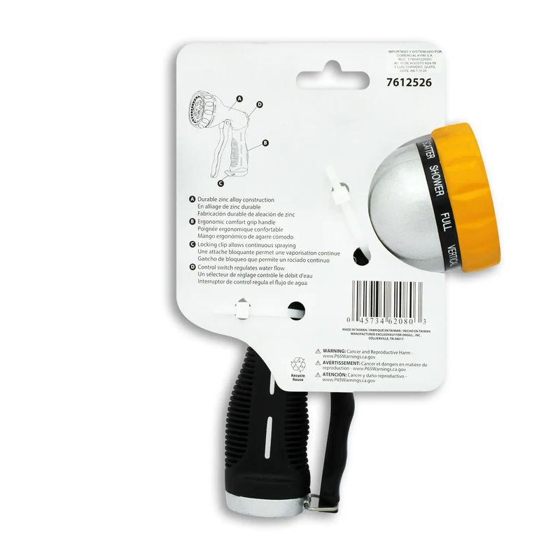 Pistola-pulverizadora-de-agua-metalica-con-empuñadura-ergonomica-y-10-patrones-de-rociado