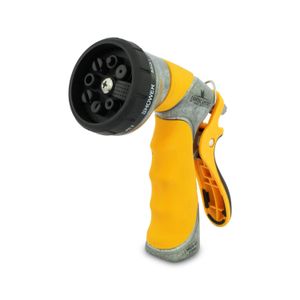 Pistola pulverizadora de agua metálica con empuñadura ergonómica de agarre confortable con 8 patrones de rociado - LANDSCAPERS