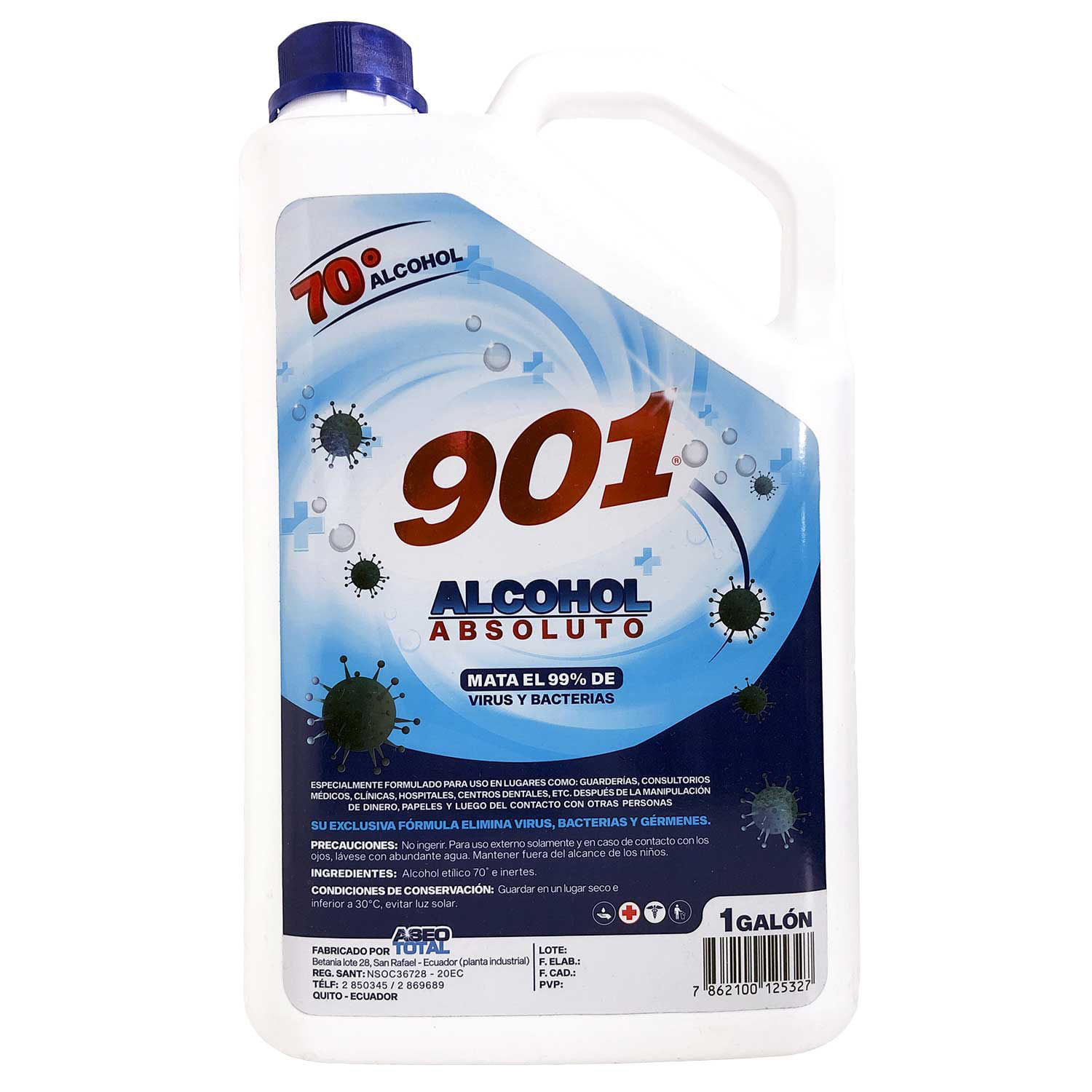 901 Alcohol Absoluto 70 Grados Galon - 901 - Kywi