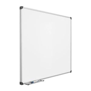 Pizarra magnética de 120 x 80 cm con perfil de aluminio rígido, topes de seguridad y diseño cuadriculado - KENART