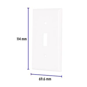 Placa de ABS para interruptor vertical, Standard, blanco - VOLTECK