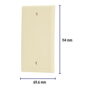 Placa de ABS ciega, Standard, marfil - VOLTECK