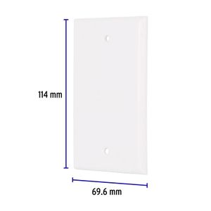 Placa de ABS ciega, Standard, blanco - VOLTECK