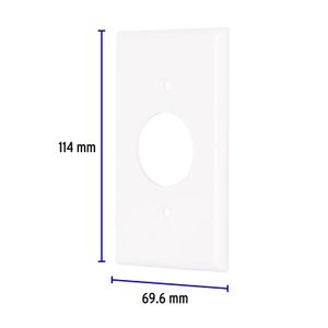 Placa de ABS para contacto redondo, Standard, blanco - VOLTECK