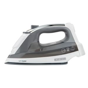 Plancha de vapor con base antiadherente, perilla con control de temperatura, salida de vapor y aspersor de rocío - BLACK + DECKER