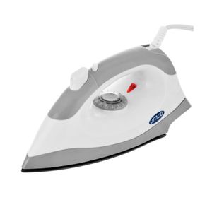 Plancha clasica con base antiadherente sin vapor, perilla con control de temperatura y aspersor de rocío - UMCO