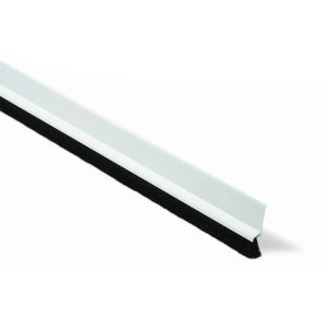 Platina barredora autoadhesiva de 1 m x 3.7 cm elaborada en vinilo plástico rígido. Sella aberturas hasta 1 cm - BRINOX