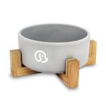 Plato-para-perro-ceramico-de-15.5-cm-con-base-de-bambu.-Ideal-para-colocar-en-el-croquetas-agua-u-otro-tipo-de-alimento