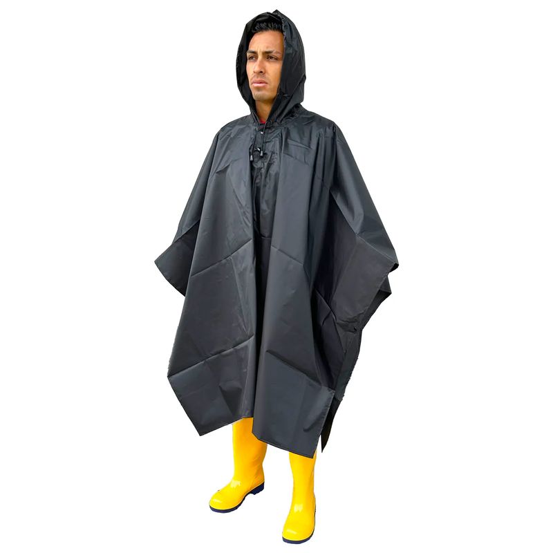 PONCHO IMPERMEABLE 1.45 X 2 MTS NEGRO REF. 1484