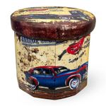 Pouffe-de-almacenamiento-redondo-con-diseño-de-AUTO-CLASICO-de-los-60s-de-38-x-38-x-38-cm-ya-desplegado.-Resiste-136-kg