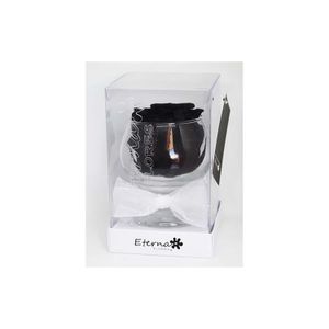 Rosa Preservada Negra En Copa Cristal - ETERNA FLORES