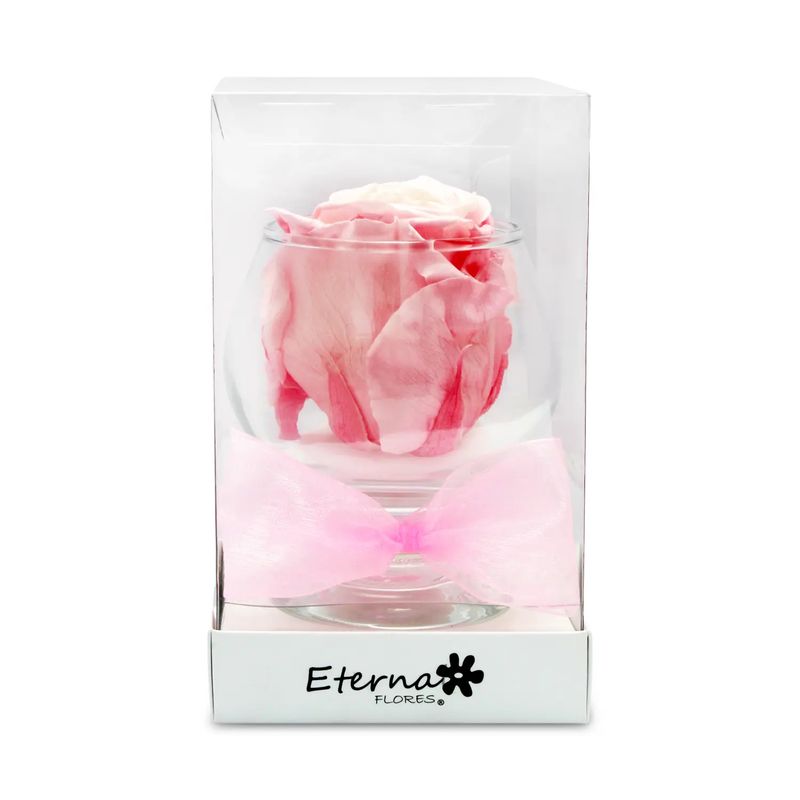 Rosa-Preservada-Rosada-En-Copa-Cristal