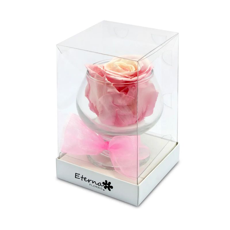 Rosa-Preservada-Rosada-En-Copa-Cristal