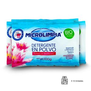 Detergente En Polvo Aroma Floral 100Gr X12Und - MICROLIMPIA