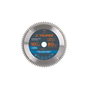 Disco sierra 10" para aluminio, 80 dientes centro 5/8" - TRUPER