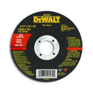 Disco Corte Metal 4 1/2X3/32X7/8 Dewalt - DEWALT