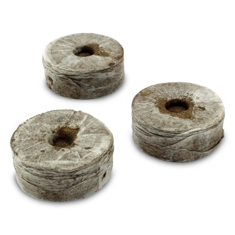 Discos-de-turba-comprimida-de-45-x-75-mm-100--materia-organica-vegetal.-Ideal-para-germinacion-y-sembrado--pack-x-8
