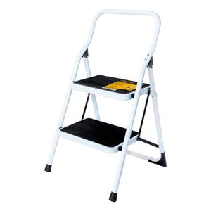 Escalera tubular, plegable, 2 peldaños - PRETUL