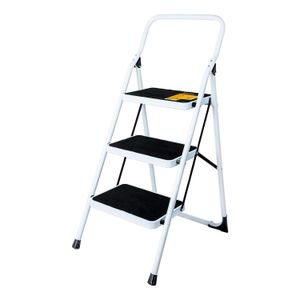 Escalera tubular, plegable, 3 peldaños - PRETUL