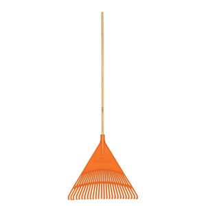 Escoba plástica rígida para jardín, 26 dientes, mango 48" - TRUPER