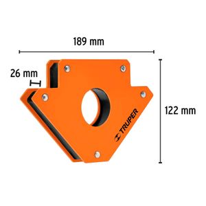 Escuadra magnética 5" para soldar, capacidad 34 kg - TRUPER