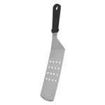 Espatula-de-cocina-de-acero-inoxidable-de-27-cm-con-orificios-aireadores-y-mango-plastico-ergonomico