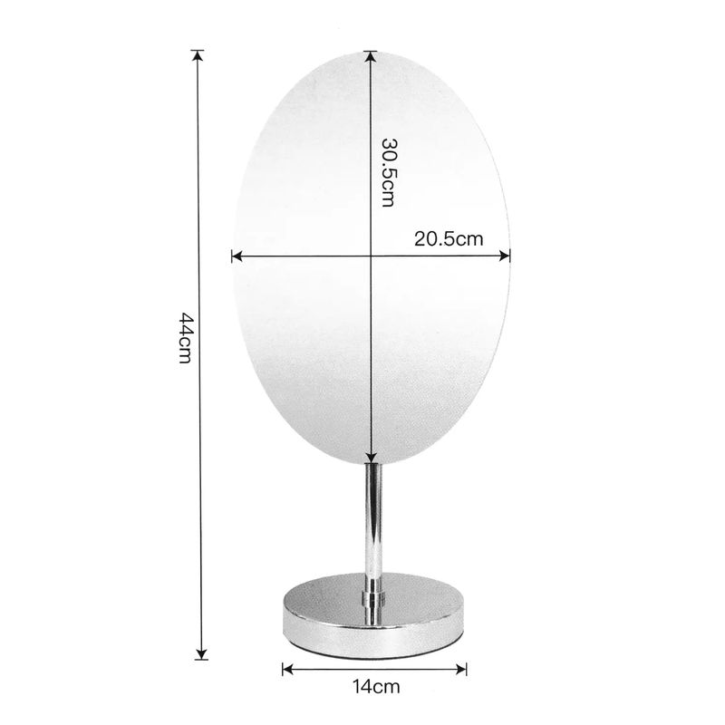 Espejo de tocador Ovalado Cromado