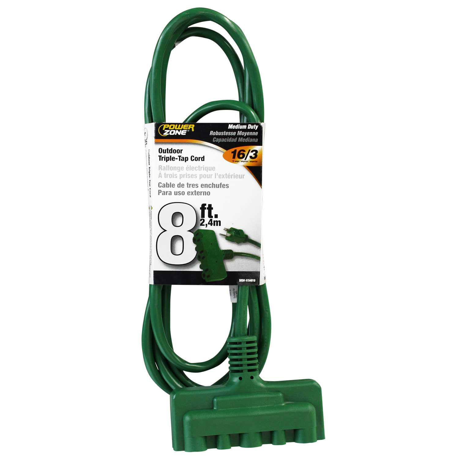 Extension Electrica Verde 8Ft Power Zone
