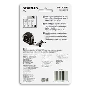 Flexometro 8Mt Doble Cara Punta Magneticstanle - STANLEY