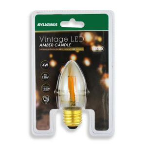 Foco Filamen Led Amb Vela 4W L/Amarilla E27 - SYLVANIA