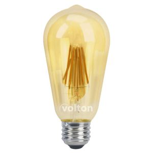 Foco Gota Filam Dimeriza Led 6W L/Amarile27 - VOLTON