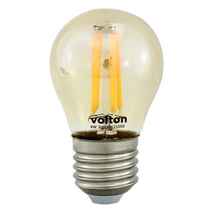 Foco Minibola Led Filam Ambar Dim E27 4W2700K - VOLTON