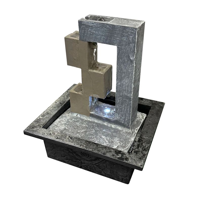 Fuente-de-agua-de-21-x-18.3-x-25.5-cm-elaborada-en-poliresina-rigida-de-diseño-de-fuente-con-VASIJAS-SOBREPUESTAS
