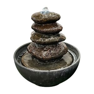 Fuente D/Agua C/Luz Led Piedras - BASIC LIVING