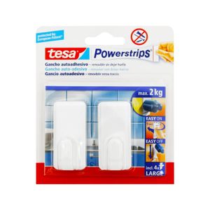 Gancho Adhesivo Blanco Grande Recto 2Und2Kg - TESA