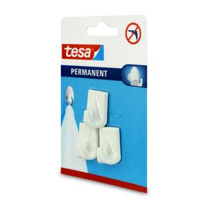Gancho Permanente Rectang S Blanco X3Un - TESA
