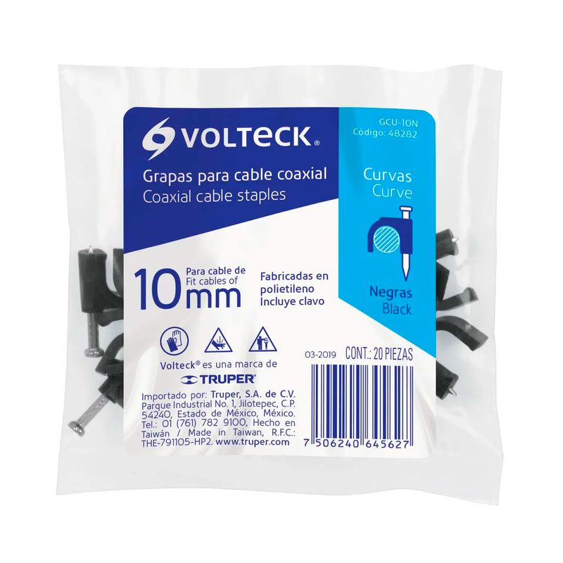 Bol. Abrazadera Plastica Negra 20 Plg 25 Uni (44331) Volteck