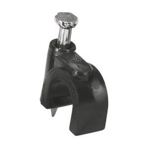 Bolsa con 20 grapas negras de 8 mm para cable redondo - VOLTECK