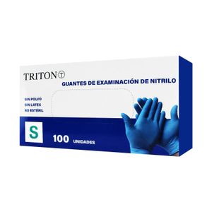Guante Nitrilo Azul S Caja 100U Sin Polv - TRITON