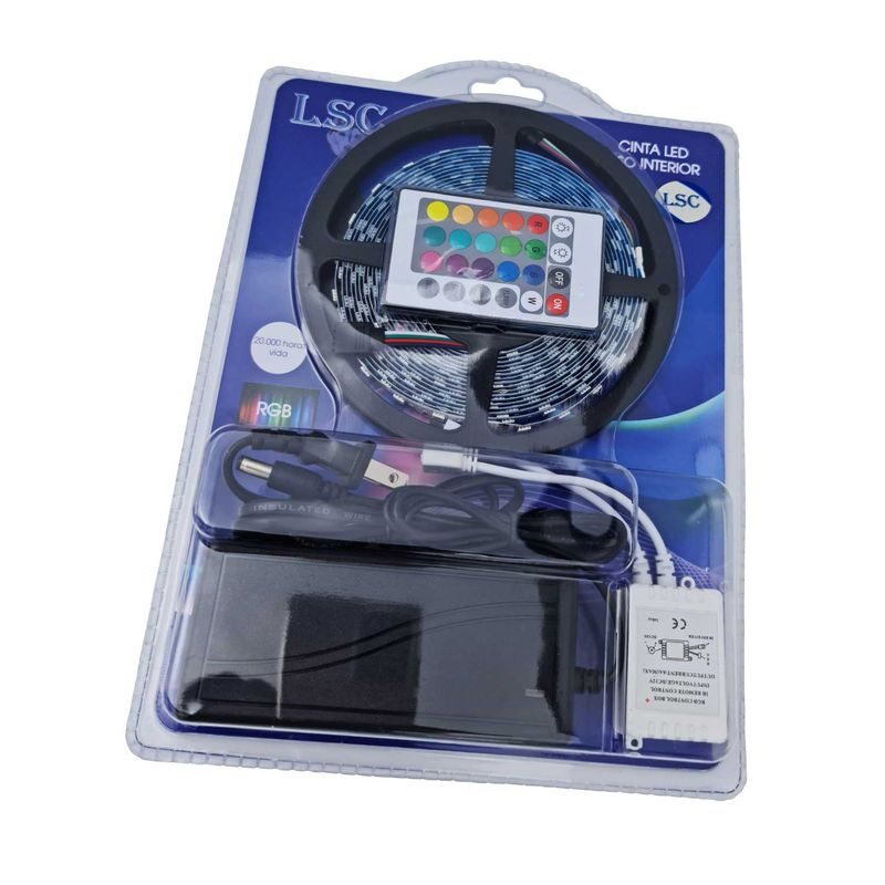 Cinta-Led-Rgb-5Mt-300Led-C-Adapt-110V-Lsc