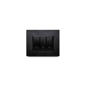 Interruptor Triple Negro Plura Veto - VETO