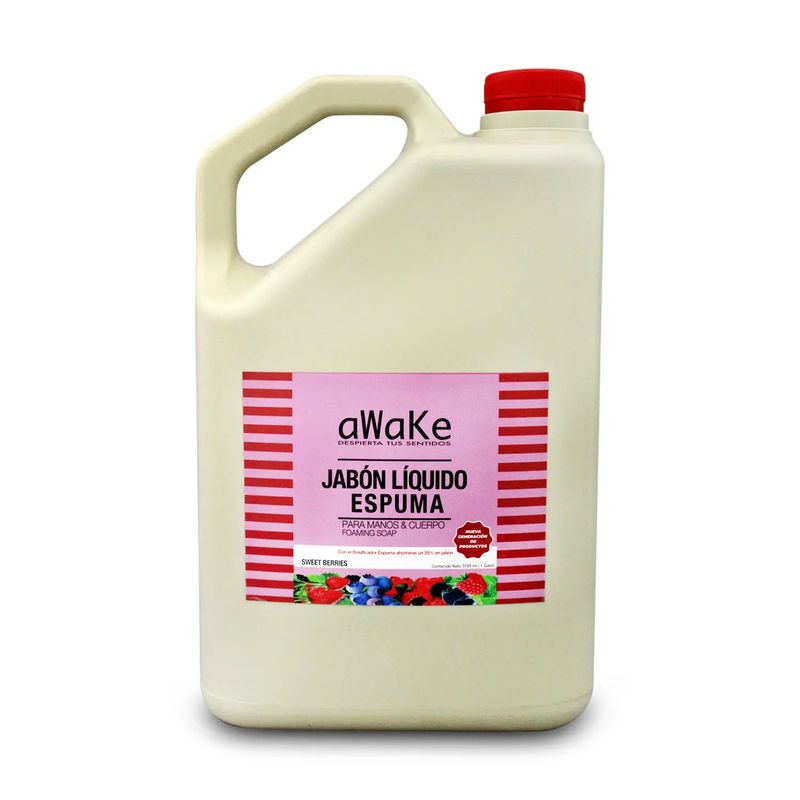 Jabon-liquido-de-espuma-de-uso-corporal-y-para-manos-con-sensacion-sedosa.-Aroma-SWEET-BERRIES--1-gl