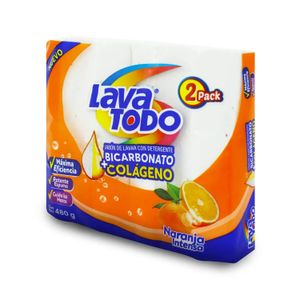 Jabon Lavatodo Naranja Bipack 480Gr - LAVA