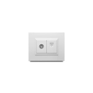 Jack Mixto + Coaxial Plura Blanco - VETO