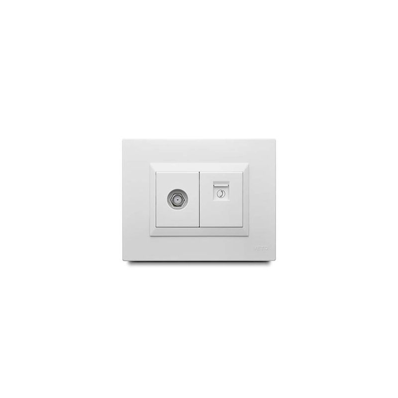 Jack-Mixto---Coaxial-Plura-Blanco